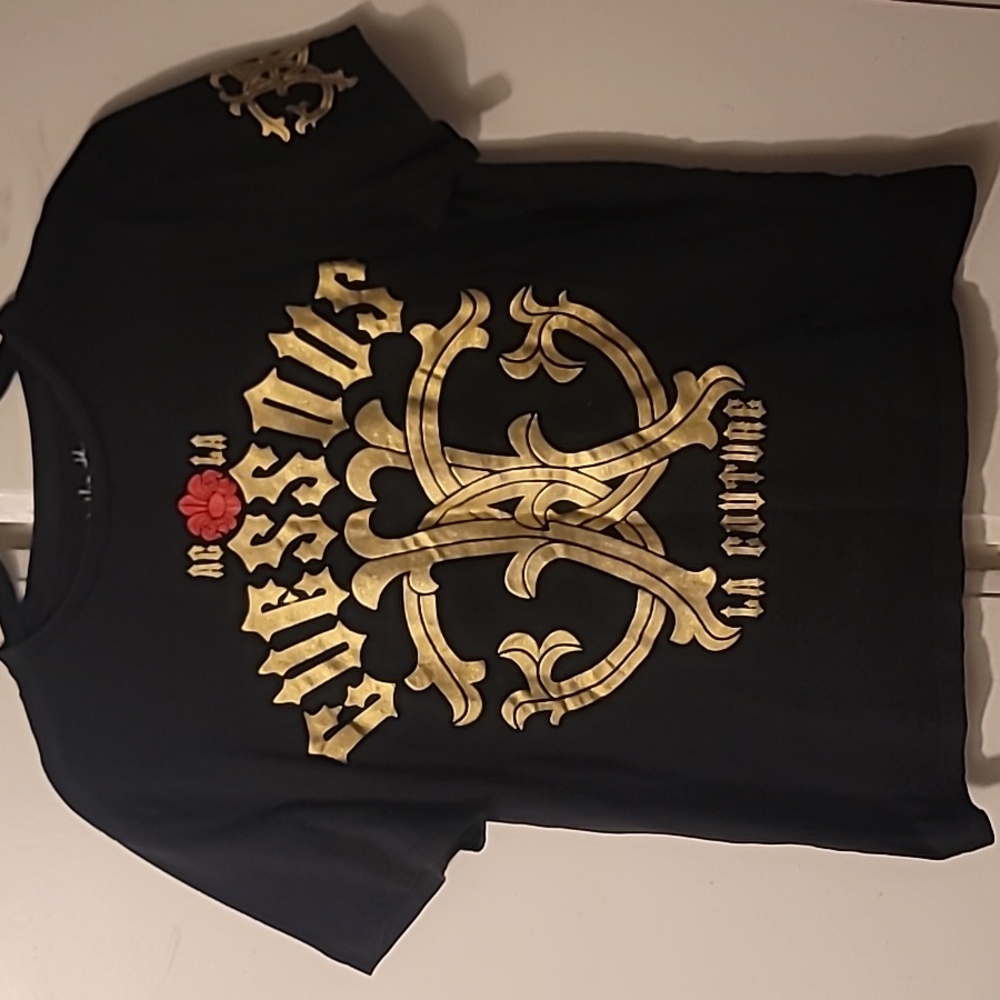 T-shirt, Inscribed with Gold Appliqué, Women's, Size: XL